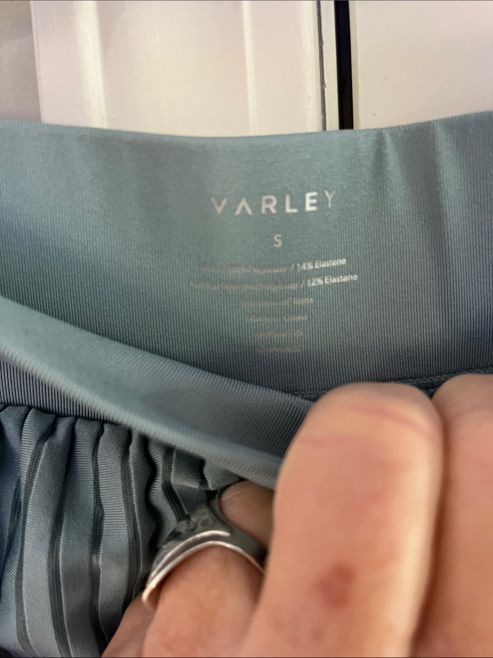 Varley Aster Skort Pleated Striped Mini Skirt - Picture 4 of 5